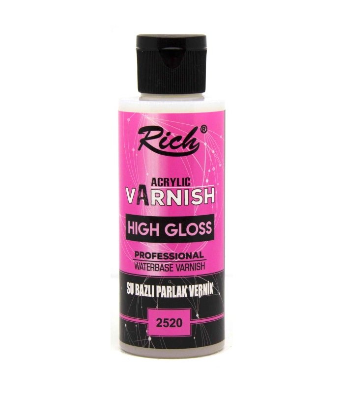 RİCH SU BAZLI HİGH GLOSS PARLAK VERNİK 120ML