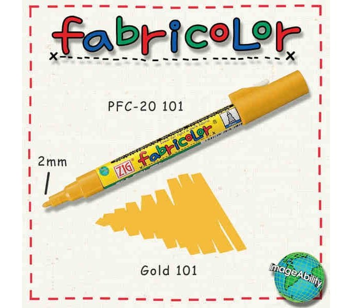 Zig Fabricolor Örtücü Kumaş Boyama Kalemi ALTIN