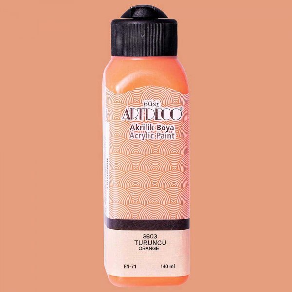 Artdeco Yeni Formül Akrilik Boya 140 ml 3603 Turuncu