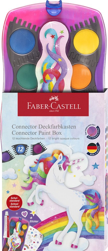 Faber Castell Connector Unicorn Suluboya 12 Renk