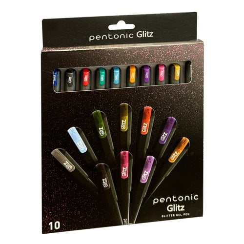 PENTONİC 10 LU GLİZT SİMLİ JEL KALEM BLİSTER SET (KARIŞIK RENK)