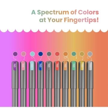 PENTONİC 10 LU GLİZT SİMLİ JEL KALEM BLİSTER SET (KARIŞIK RENK)