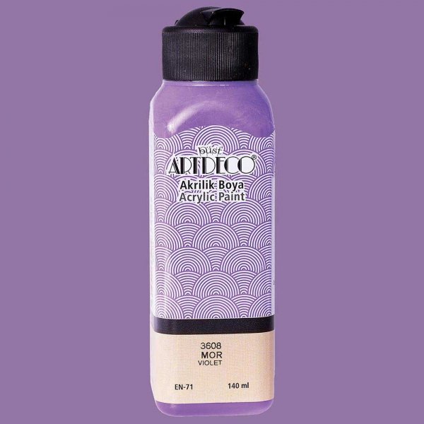 Artdeco Yeni Formül Akrilik Boya 140 ml 3608 Mor