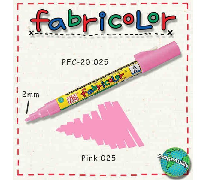 Zig Fabricolor Örtücü Kumaş Boyama Kalemi PEMBE