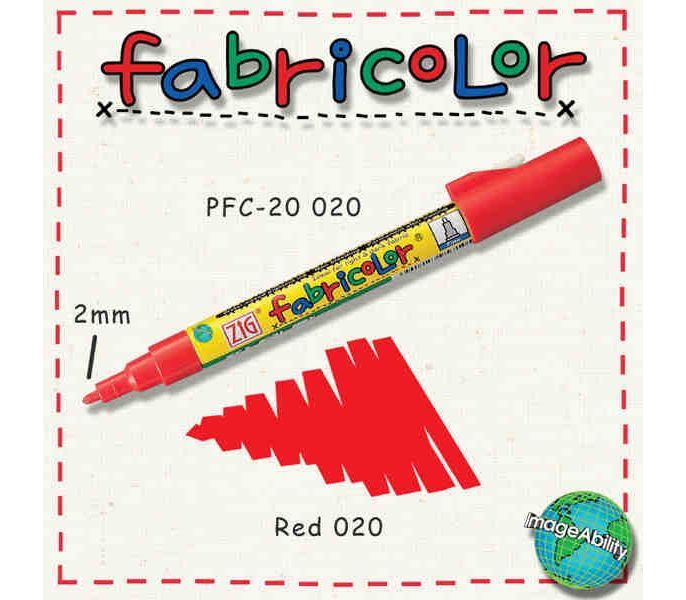 Zig Fabricolor Örtücü Kumaş Boyama Kalemi KIRMIZI