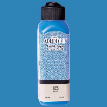 Artdeco Yeni Formül Akrilik Boya 140 ml 3610 Mavi
