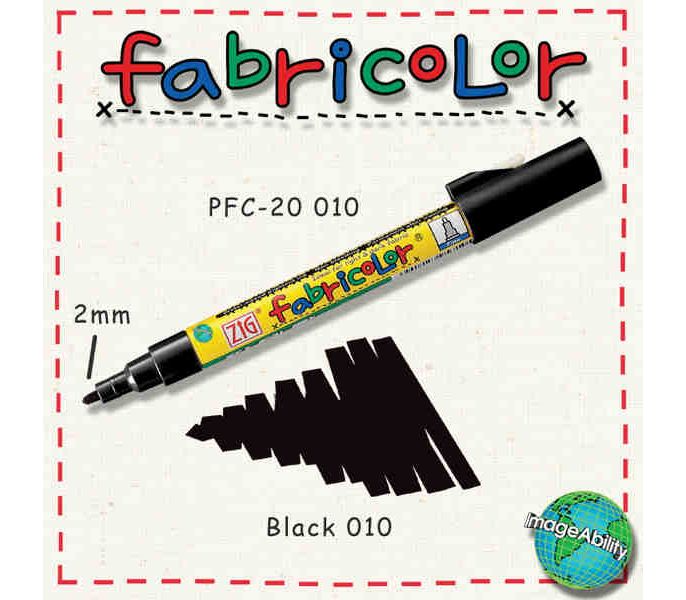 Zig Fabricolor Örtücü Kumaş Boyama Kalemi SİYAH