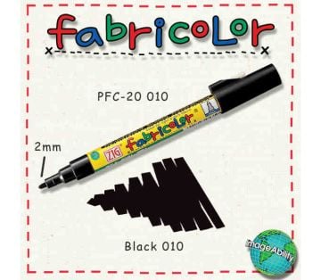 Zig Fabricolor Örtücü Kumaş Boyama Kalemi SİYAH