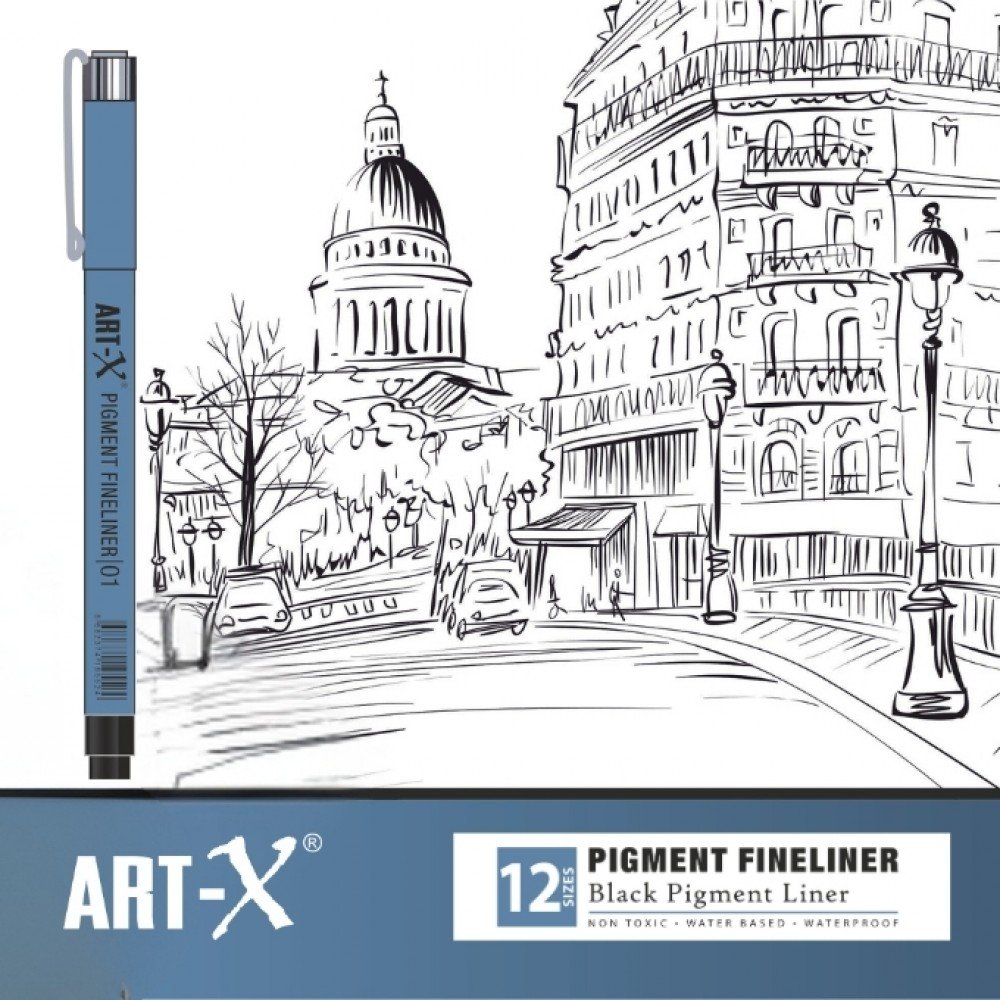 Art-X Pigment Fineliner Teknik Çizim Kalemi 0.1