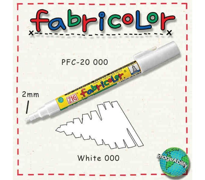 Zig Fabricolor Örtücü Kumaş Boyama Kalemi BEYAZ