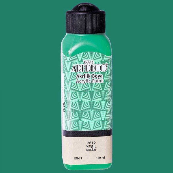 Artdeco Yeni Formül Akrilik Boya 140 ml 3612 Yeşil
