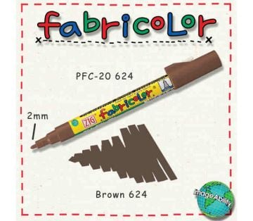 Zig Fabricolor Örtücü Kumaş Boyama Kalemi KAHVERENGİ