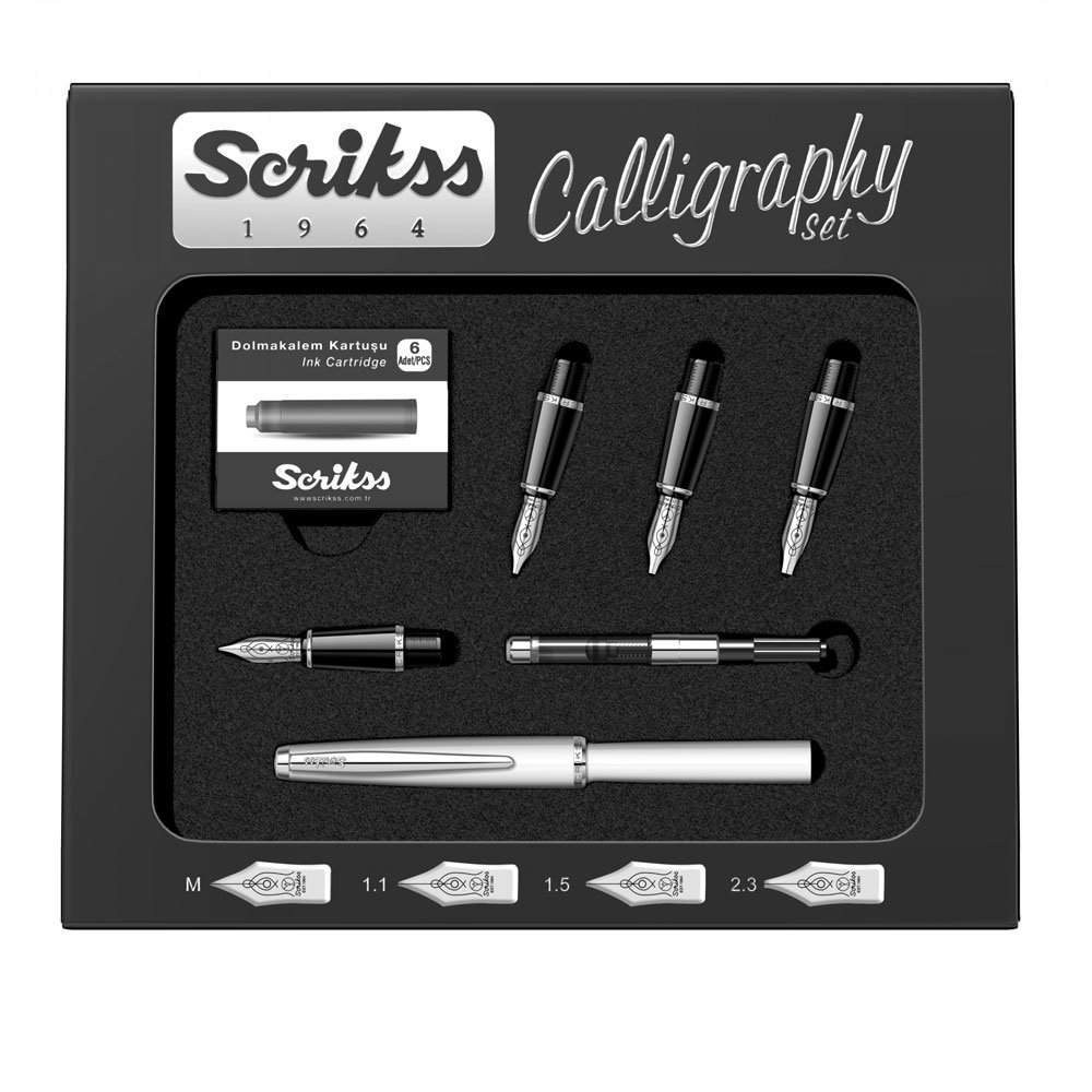 Scrikss Kaligrafi Kalem Seti Beyaz