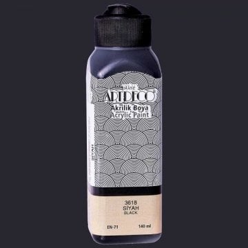 Artdeco Yeni Formül Akrilik Boya 140 ml 3618 Siyah