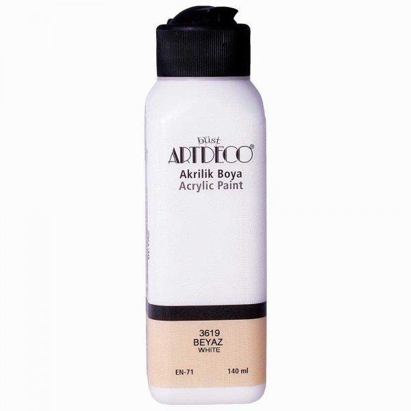 Artdeco Yeni Formül Akrilik Boya 140 ml 3619 Beyaz