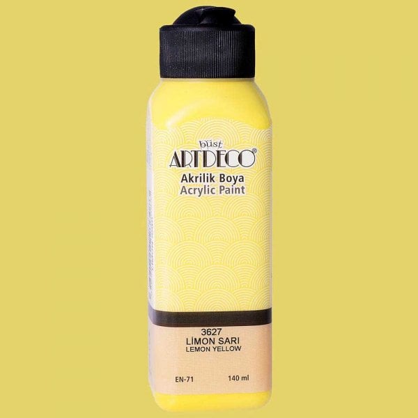 Artdeco Yeni Formül Akrilik Boya 140 ml 3627 Limon Sarı