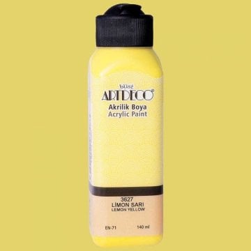 Artdeco Yeni Formül Akrilik Boya 140 ml 3627 Limon Sarı