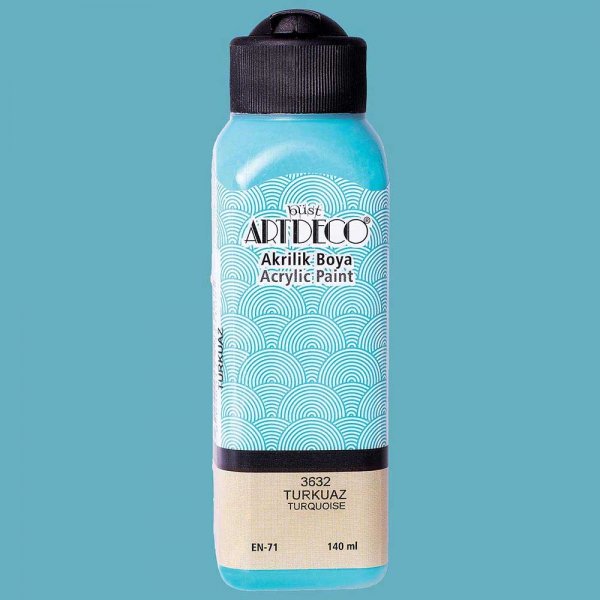 Artdeco Yeni Formül Akrilik Boya 140 ml 3632 Turkuaz