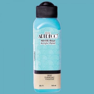 Artdeco Yeni Formül Akrilik Boya 140 ml 3632 Turkuaz