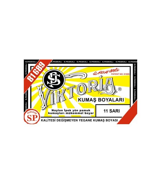 Viktoria Toz Kumaş Boyası 11 Sarı