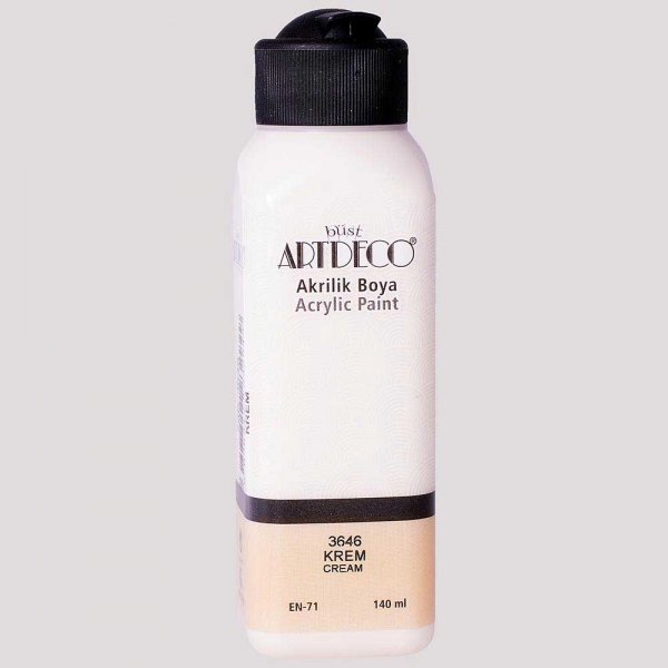 Artdeco Yeni Formül Akrilik Boya 140 ml 3646 Krem