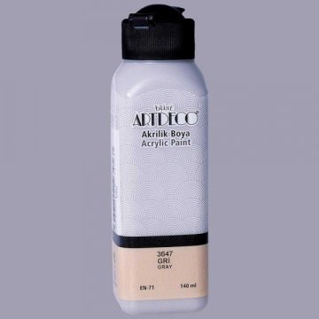 Artdeco Yeni Formül Akrilik Boya 140 ml 3647 Gri
