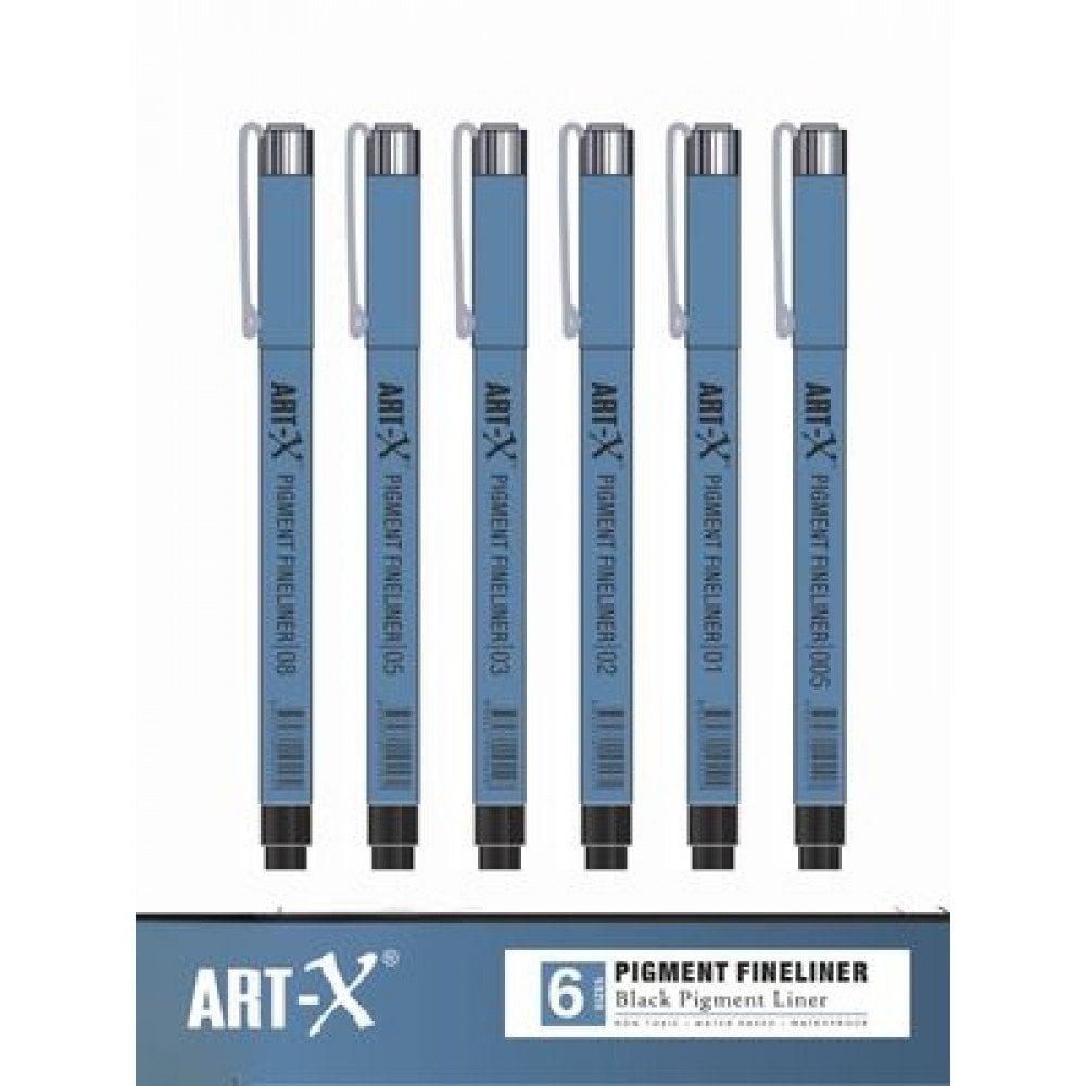 Art-X Pigment Fineliner Teknik Çizim Kalem Seti 6'lı