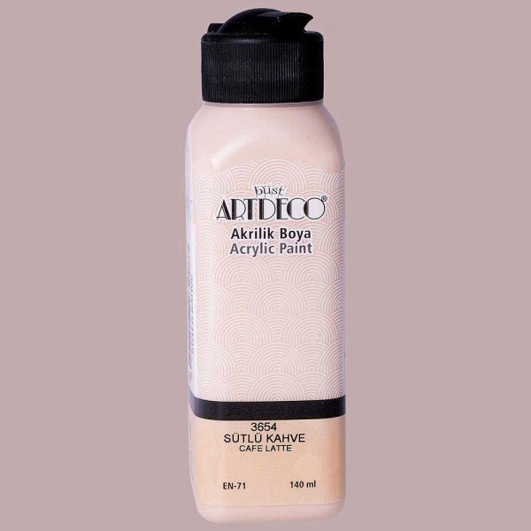 Artdeco Yeni Formül Akrilik Boya 140 ml 3654 Sütlü Kahve