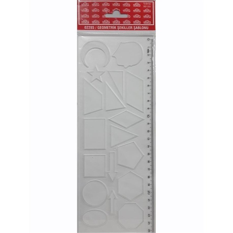 Hatas Geometrik Şekiller Şablonu 25 cm