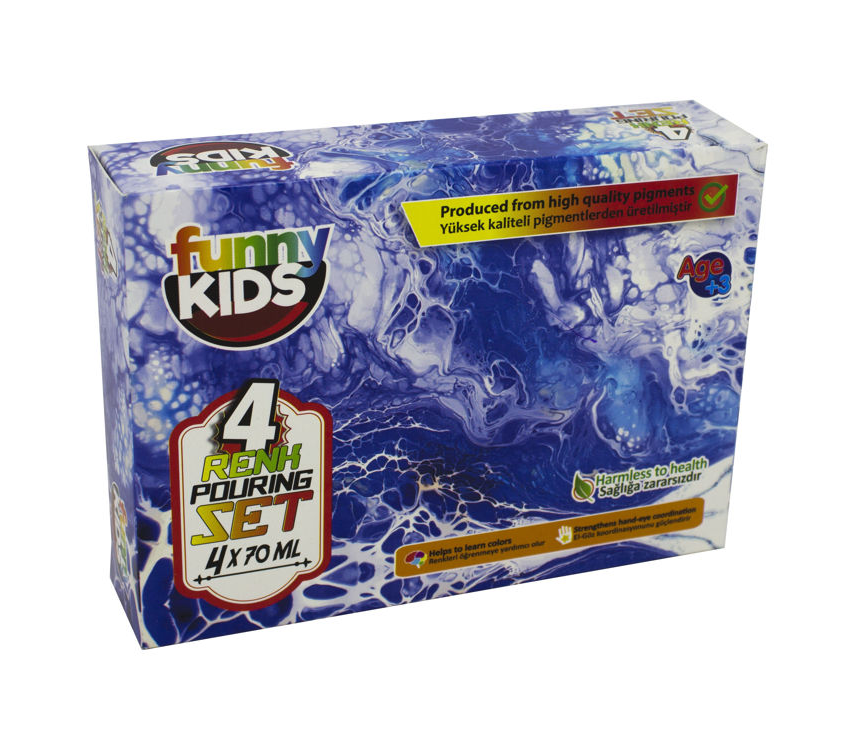 Funny Kids Pouring Boya Seti 4'lü