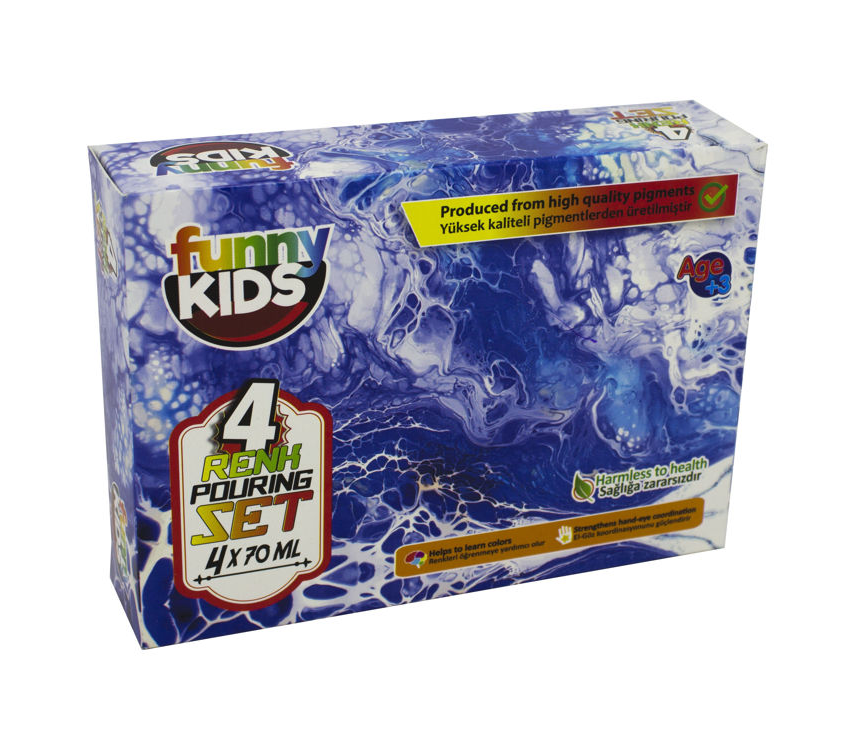 Funny Kids Pouring Boya Seti 4'lü