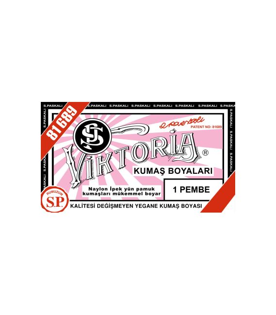 Viktoria Toz Kumaş Boyası 01 Pembe