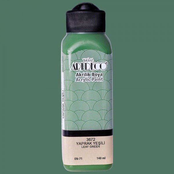 Artdeco Yeni Formül Akrilik Boya 140 ml 3672 Yaprak Yeşili