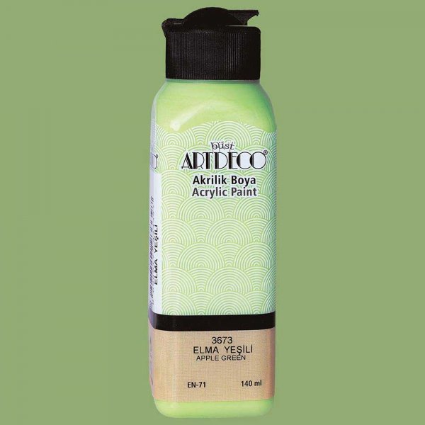 Artdeco Yeni Formül Akrilik Boya 140 ml 3673 Elma Yeşili