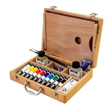 Talens Van Gogh Yağlı Boya Seti Ahşap Kutu Oil Colour Basic Box