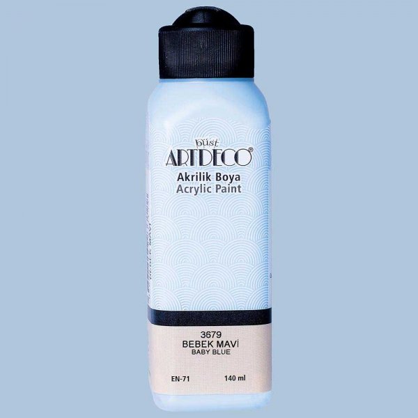 Artdeco Yeni Formül Akrilik Boya 140 ml 3679 Bebek Mavi