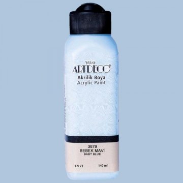 Artdeco Yeni Formül Akrilik Boya 140 ml 3679 Bebek Mavi