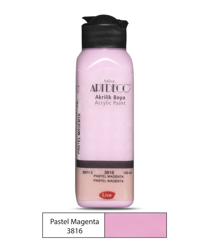 Artdeco Yeni Formül Akrilik Boya 140 ml 3816 Pastel Magenta