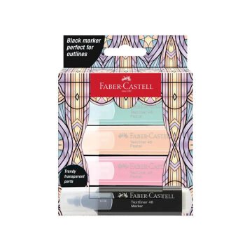 Faber Castell Glassy Highlighter Textliner 4 Pastel Renk 254694