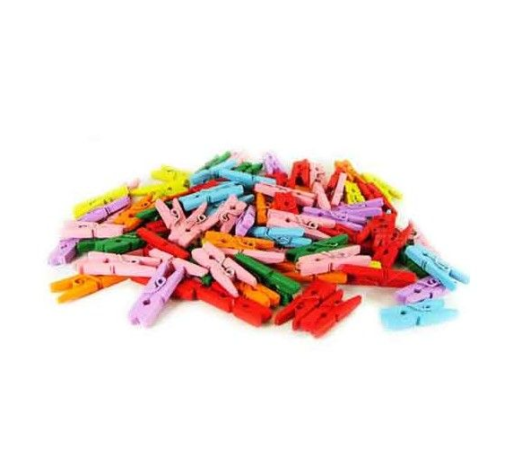 Südor Ahşap Renkli Mandal Büyük 3,5 cm 20'li