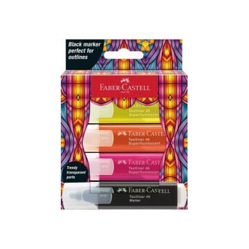 Faber Castell Glassy Highlighter Textliner 4 Neon Renk 254693