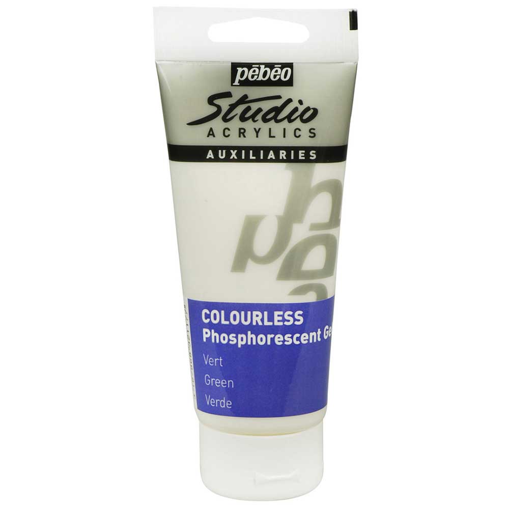 Pebeo Studio Akrilik Boya 100ml 117-Phosphorescent Transparent Green (Karanlıkta Parlayan)