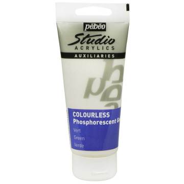 Pebeo Studio Akrilik Boya 100ml 117-Phosphorescent Transparent Green (Karanlıkta Parlayan)
