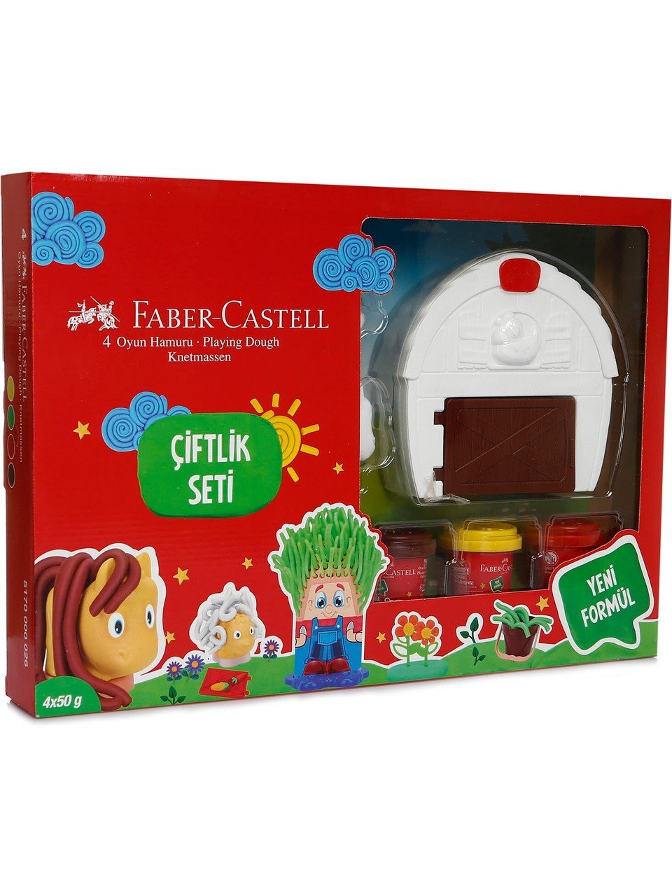 FABER CASTELL OYUN HAMURU ÇİFTLİK SETİ 50GX4 000026