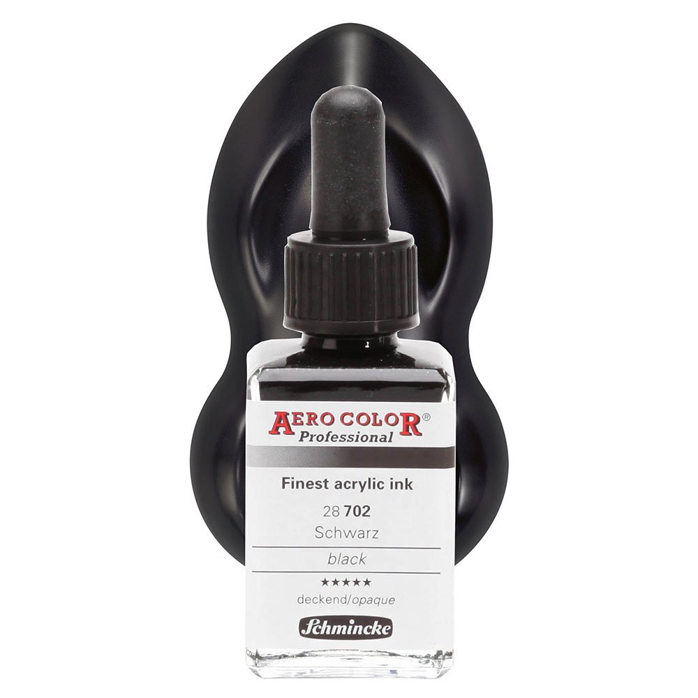 Schmincke Aero Color Airbrush Mürekkep 28 ml. 702 Black