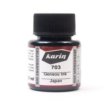 Karin Japon Hat ve Kaligrafi Mürekkebi Gensou 703 Siyah 45ml
