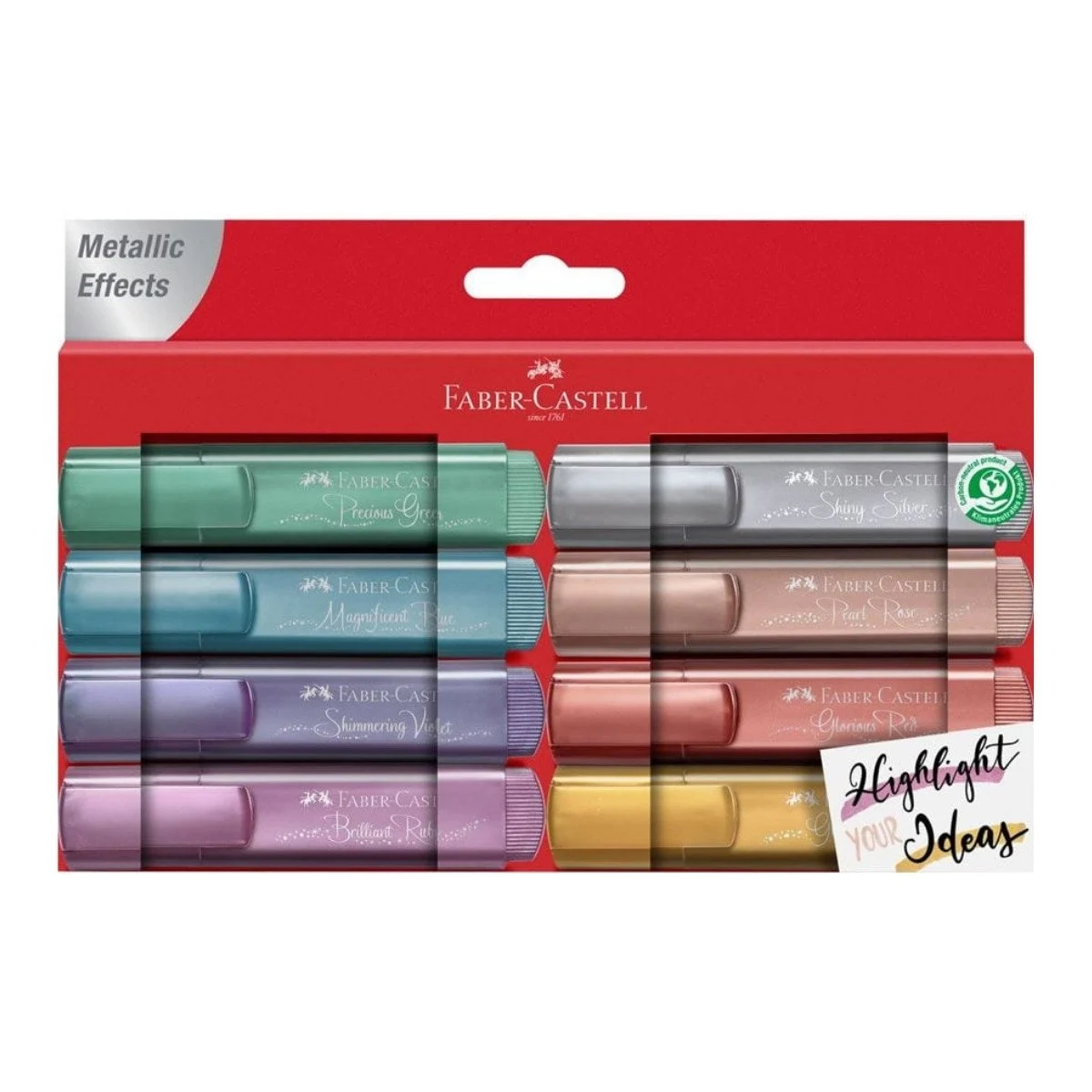 Faber Castell Fosforlu Kalem 46 Metalik Renkler 8’li Set 154689