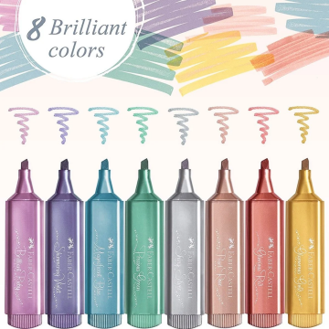 Faber Castell Fosforlu Kalem 46 Metalik Renkler 8’li Set 154689