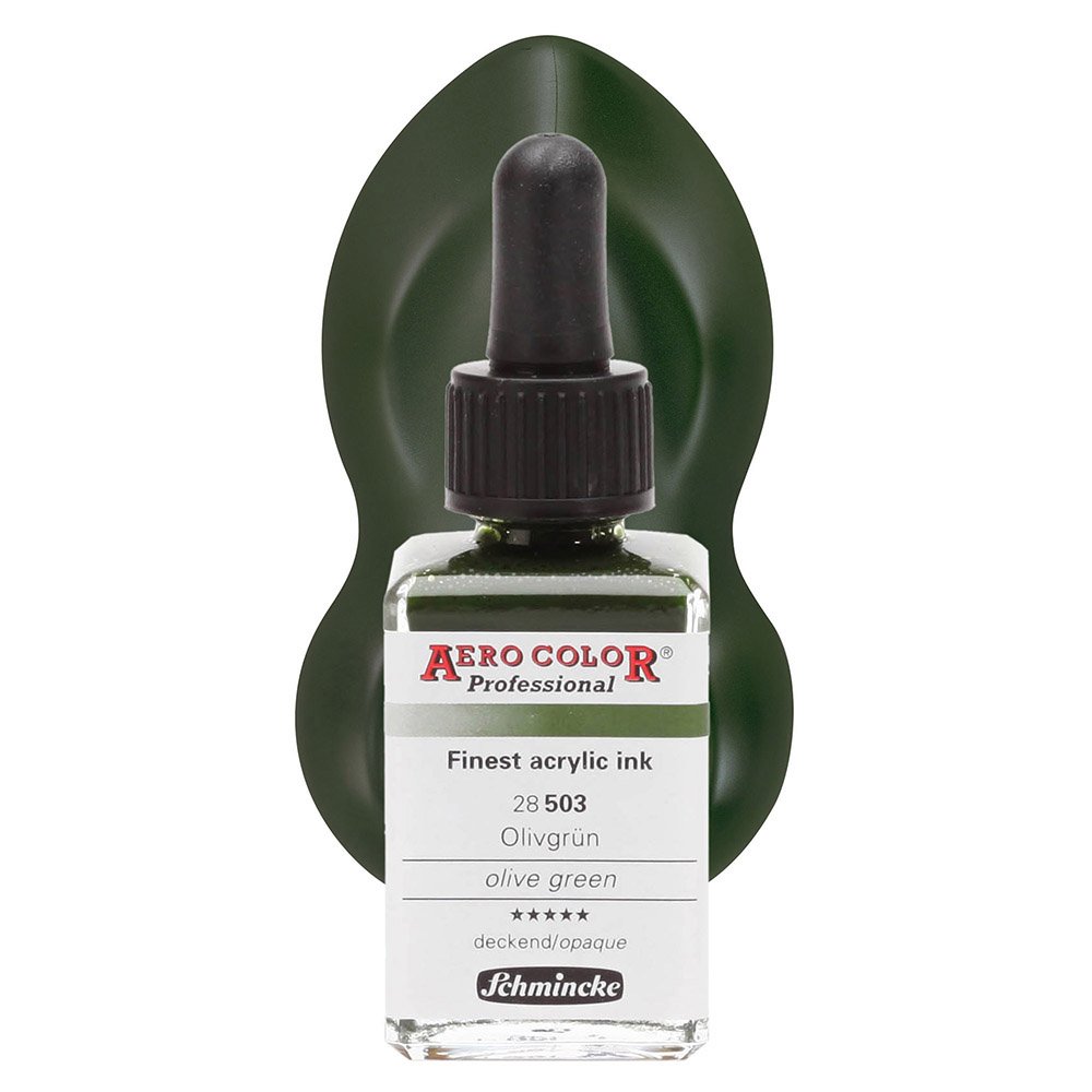 Schmincke Aero Color Airbrush Mürekkep 28 ml. 503 Olive Green
