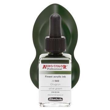 Schmincke Aero Color Airbrush Mürekkep 28 ml. 503 Olive Green